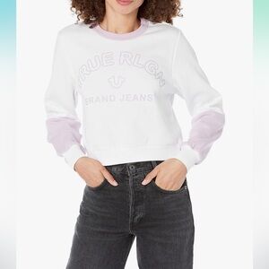True Religion Woman’s Cropped Pullover Sweatshirt